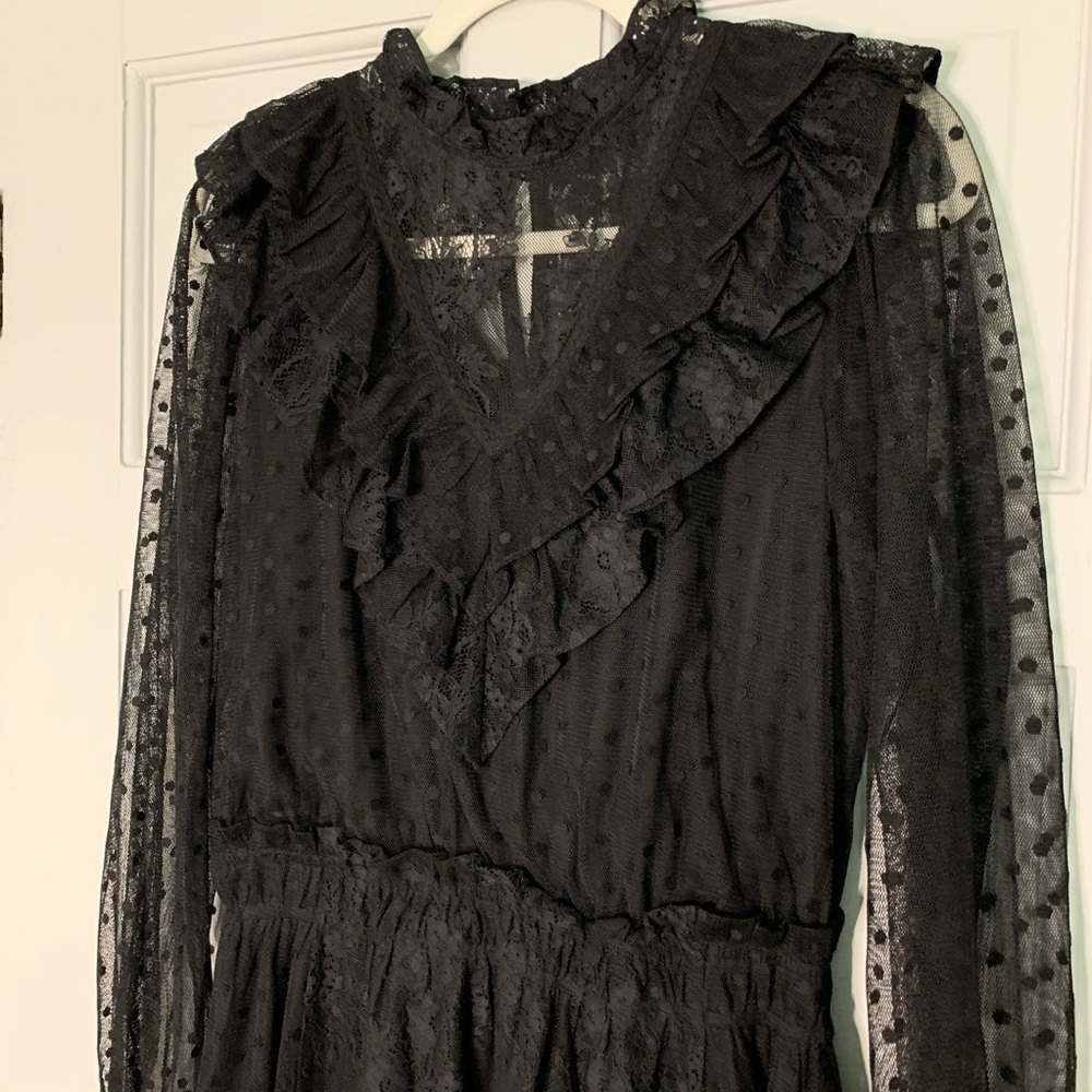 NWT Current Air Ruffled Yoke Lace Dress - Picture 5 of 6